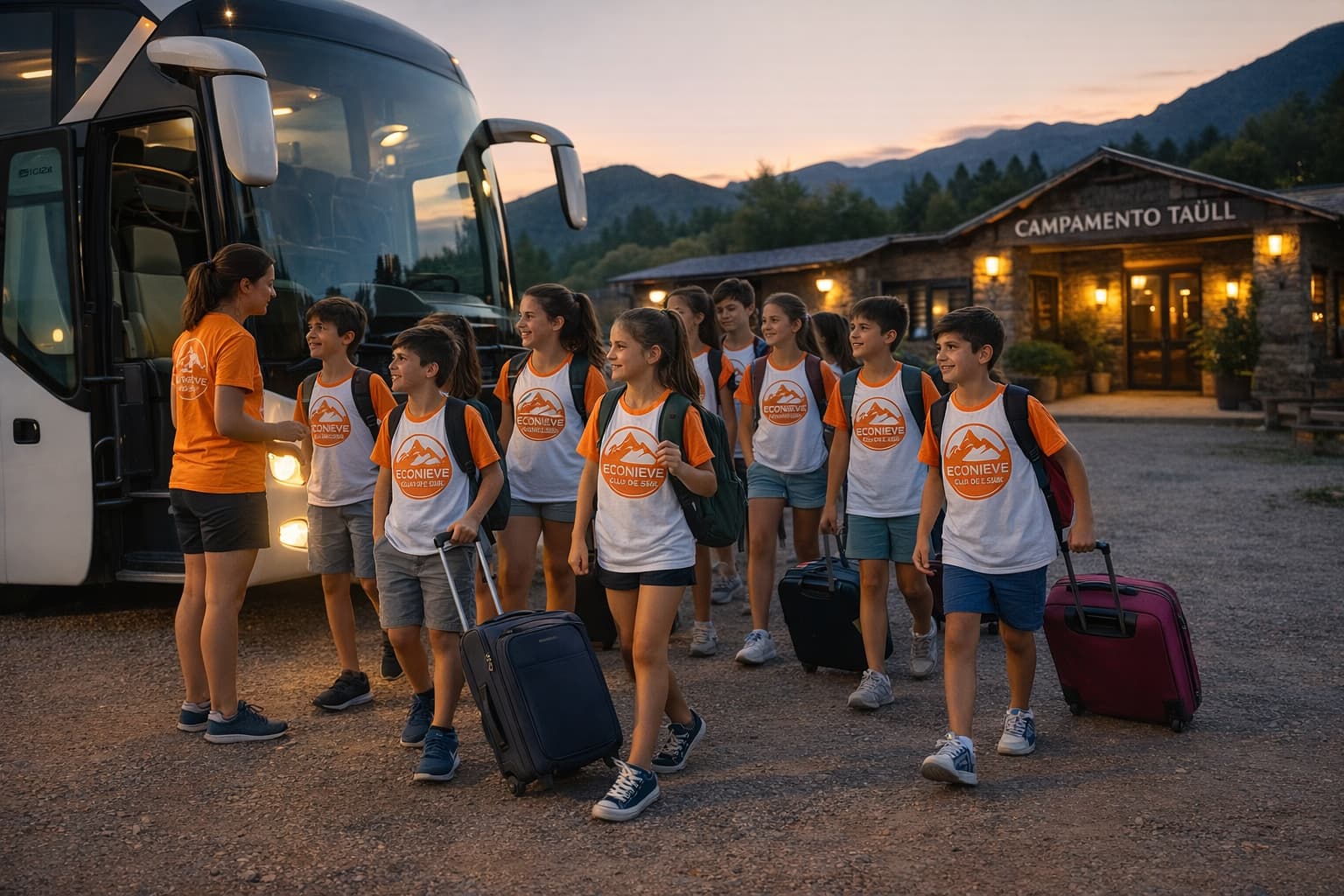Llegada y bienvenida al campamento Econieve